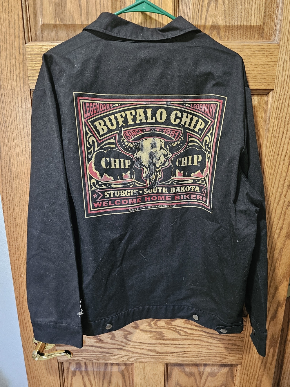 Buffalo Chip Black Graphic Jacket - Sturgis Biker Design Sturgis